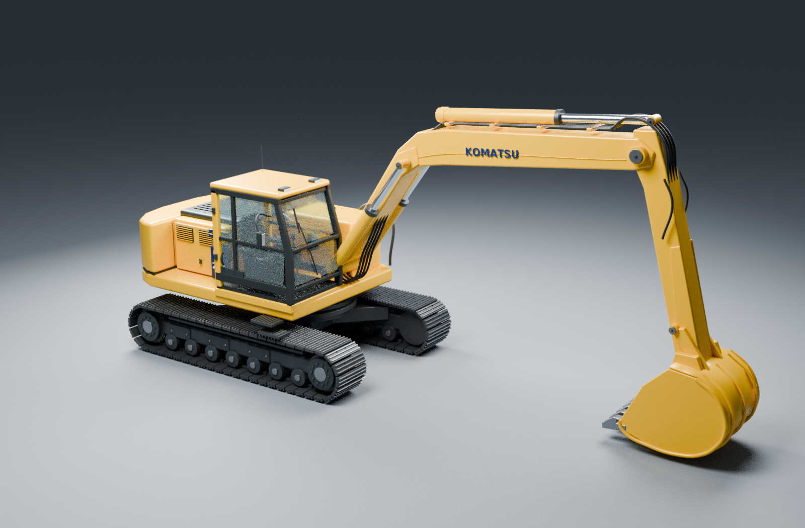 Vista de referencia del modelo de la excavadora